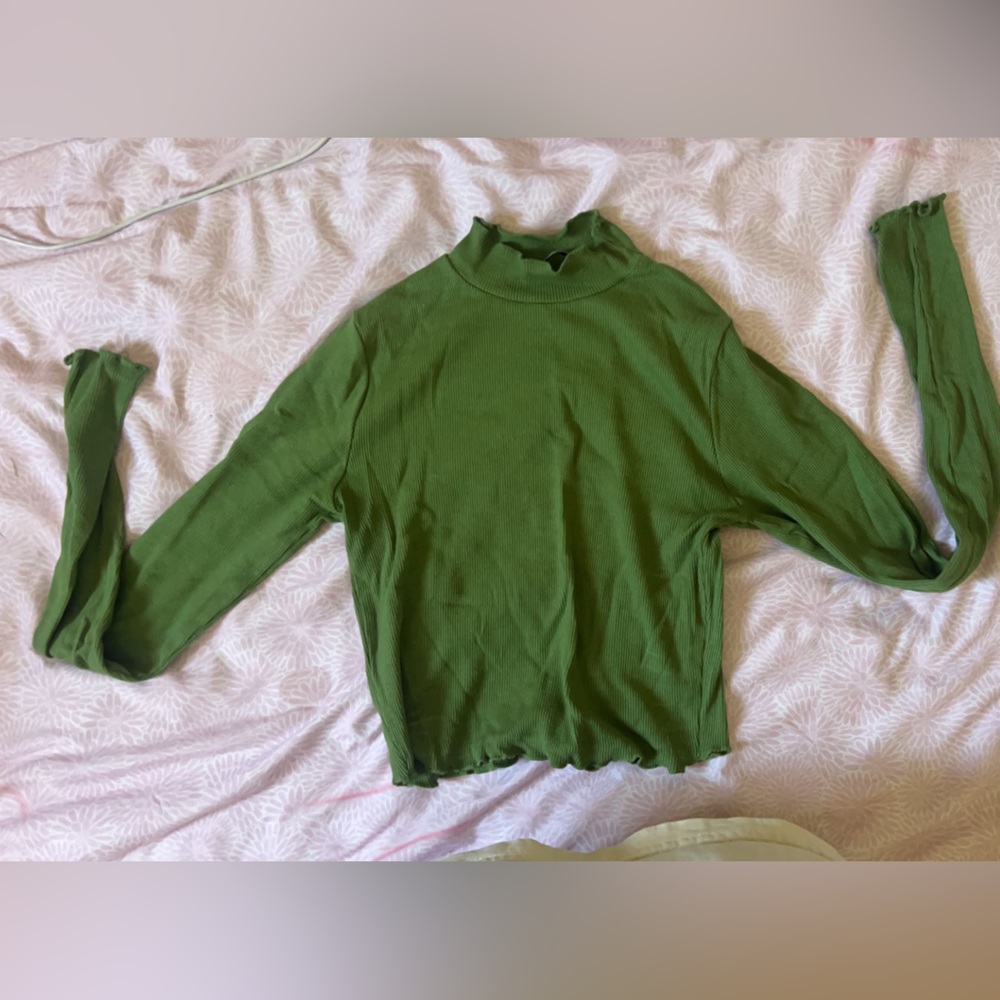 Pull&Bear Green Mockneck